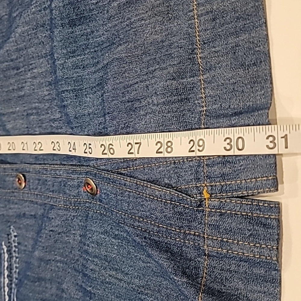 City Blue Chambray Embroidered Patriotic Stars Shirt Blue 18W - Picture 10 of 11